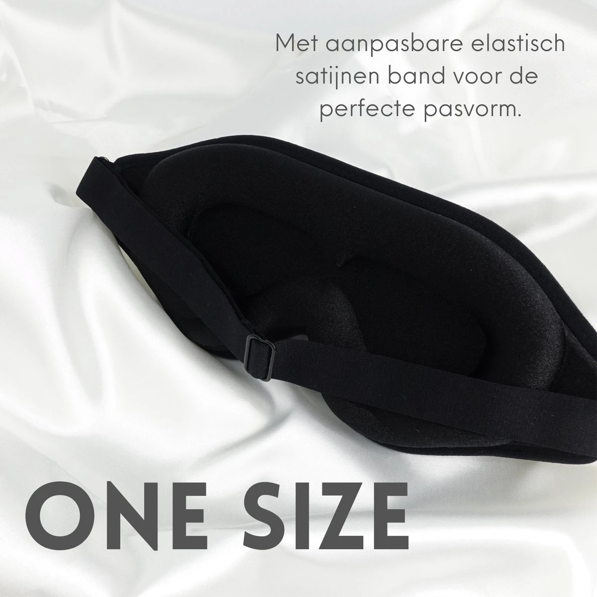 YUBBI Satijnen 3D Slaapmasker - Oogmasker - Verduisterend - Reismasker - Ergonomisch - Zwart 7 YUBBI Satijnen 3D Slaapmasker - Oogmasker - Verduisterend - Reismasker - Ergonomisch - Zwart - Afbeelding 5