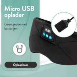 Monx Slaapmasker Met Bluetooth - Sleeping Headphone - Zwart -Voyago Winkel 1200x1200 4353