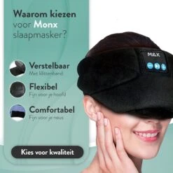 Monx Slaapmasker Met Bluetooth - Sleeping Headphone - Zwart -Voyago Winkel 1200x1200 4359