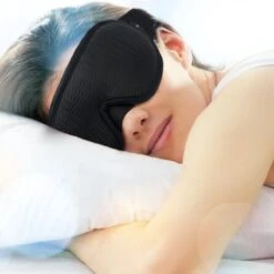 MCI Luxe Slaapmasker - Slaapmasker Voor Vrouwen En Mannen - Traagschuim - 100% Verduisterend - 3D Ademend - Nachtrust - Zwart -Voyago Winkel 1200x1200 4375