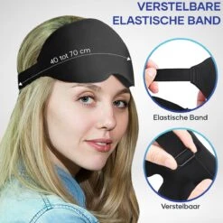 MW® - Slaapmasker - Oogmasker Slaap - Heren En Vrouwen - Zijde Stof - 100% Verduisterend - Verstelbaar - Incl. Slaap Oordopjes -Voyago Winkel 1200x1200 4376