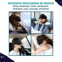 Rivérra Slaapmasker - Vrouwen En Mannen - 3D Oogmasker - 100% Verduisterend - Traagschuim En Zijde - Verstelbaar - Zwart - Blinddoek - Inclusief Reistas En Oordopjes -Voyago Winkel 1200x1200 4426