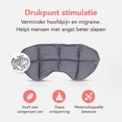 Novano Verzwaard Slaapmasker - Oogmasker Voor Betere Slaap - Migraine - Hoofdpijn - 270gr - Grijs -Voyago Winkel 1200x1200 4428