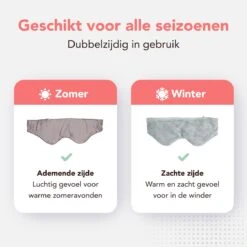 Novano Verzwaard Slaapmasker - Oogmasker Voor Betere Slaap - Migraine - Hoofdpijn - 270gr - Grijs -Voyago Winkel 1200x1200 4431