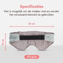 Novano Verzwaard Slaapmasker - Oogmasker Voor Betere Slaap - Migraine - Hoofdpijn - 270gr - Grijs -Voyago Winkel 1200x1200 4433