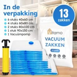 VITAMO Complete Set Vacuümzakken Met Pomp - 4 Maten Opbergzakken - 14 Pack -Voyago Winkel 1200x1200 4474