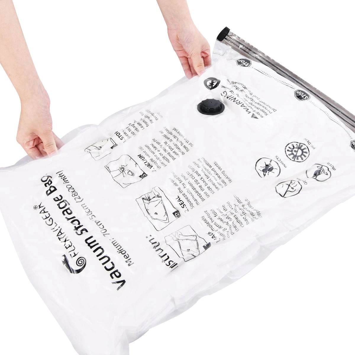 Flextail Gear Vacuüm Opbergzakken Voor Kleding - 60x40 Cm - 4 Stuks 8 Flextail Gear Vacuüm Opbergzakken Voor Kleding - 60x40 Cm - 4 Stuks - Afbeelding 6