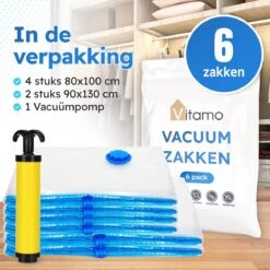 VITAMO XL Vacuüm Opbergzakken Met Pomp - 2 Maten Vacuümzakken - 7 Pack -Voyago Winkel 1200x1200 4512
