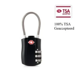 Merkloos 2 TSA Koffersloten - Cijferslot - Bagageslot - Hangslot - Zwart - Flexibel Hangslot - Reisslot - Backpack Reisslot - Travel Cabellock - Kofferslot - TSA Cijferslot - Kabelslot -Voyago Winkel 1200x1200 4536