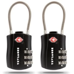 TRVLMORE Kofferslot - TSA Reisslot - 3 Cijferig - 2 Stuks - Zwart