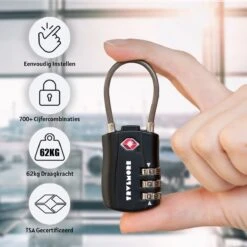 TRVLMORE Kofferslot - TSA Reisslot - 3 Cijferig - 2 Stuks - Zwart -Voyago Winkel 1200x1200 4542