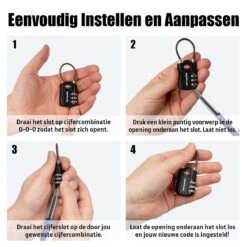 TRVLMORE Kofferslot - TSA Reisslot - 3 Cijferig - 2 Stuks - Zwart -Voyago Winkel 1200x1200 4544