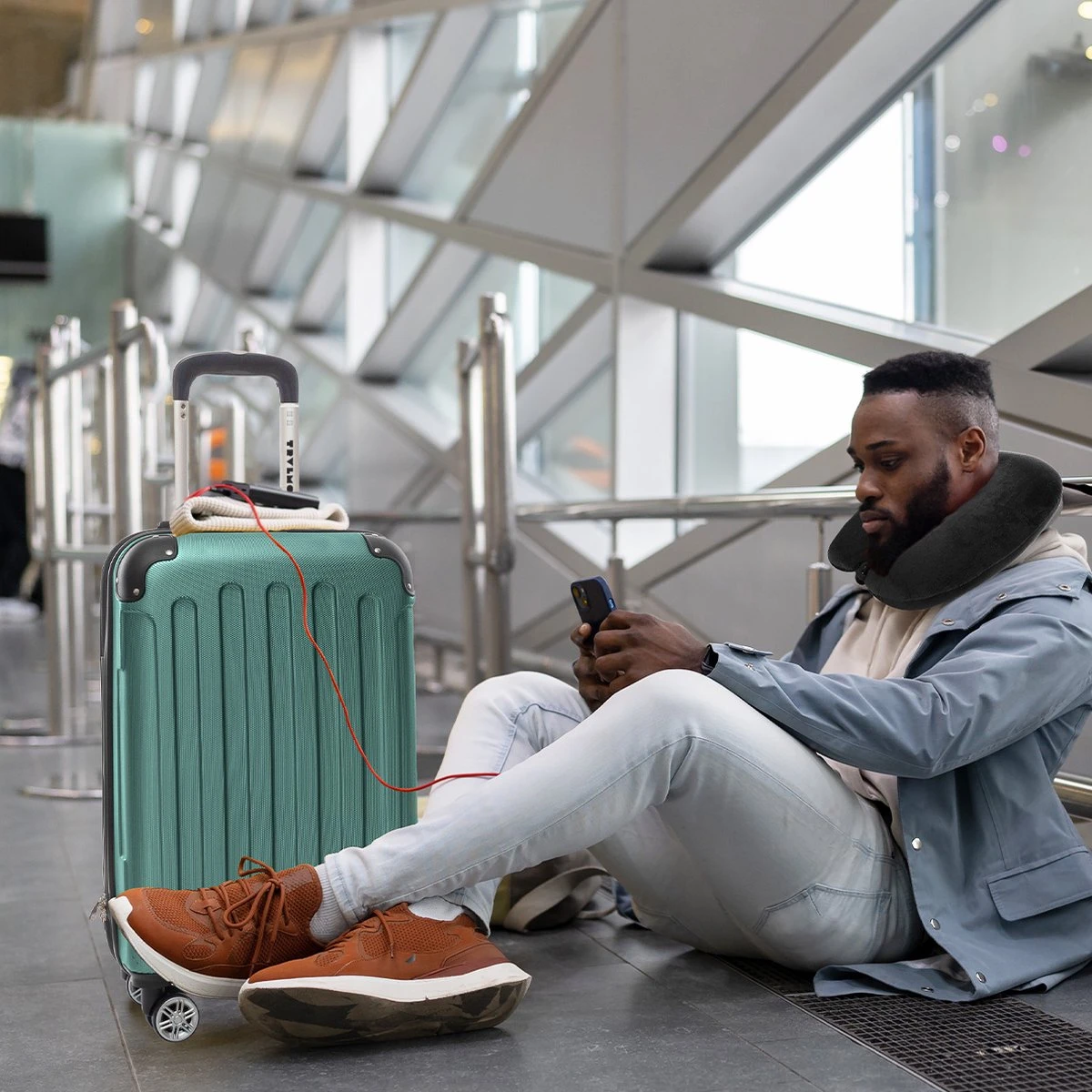 TRVLMORE Nekkussen - Reiskussen Voor Vliegtuig En Auto - U Vorm - Memory Foam - Zwart 6 TRVLMORE Nekkussen - Reiskussen Voor Vliegtuig En Auto - U Vorm - Memory Foam - Zwart - Afbeelding 4