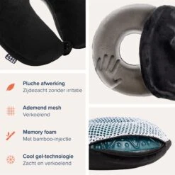 TRVLMORE Nekkussen - Reiskussen Voor Vliegtuig En Auto - U Vorm - Memory Foam - Zwart 19 TRVLMORE Nekkussen - Reiskussen Voor Vliegtuig En Auto - U Vorm - Memory Foam - Zwart -Voyago Winkel 1200x1200 4602
