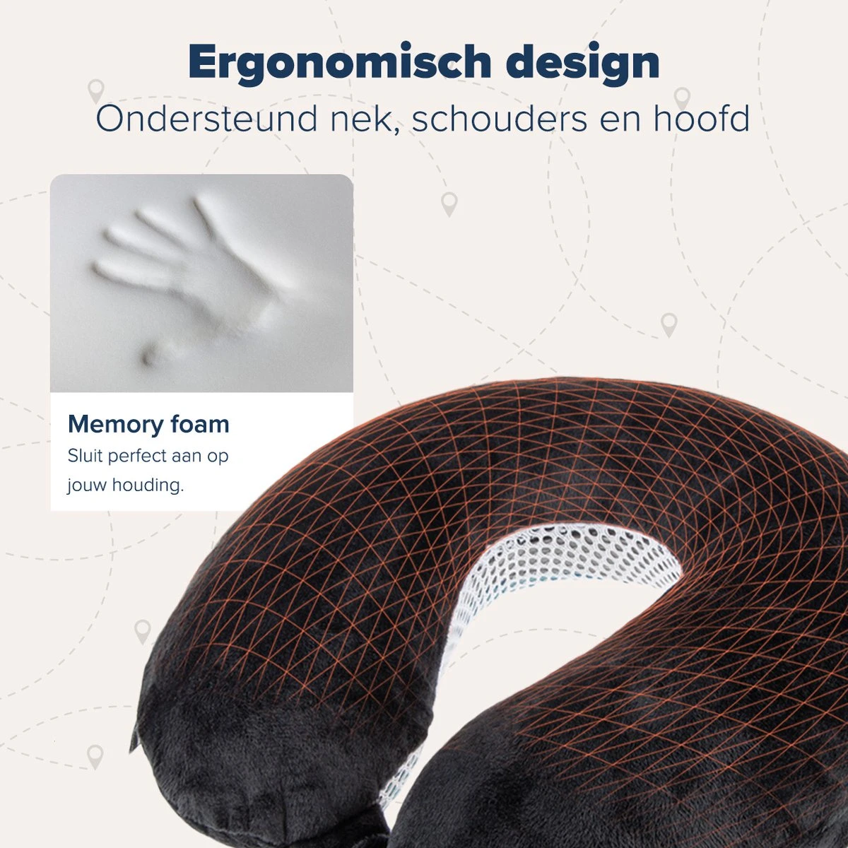 TRVLMORE Nekkussen - Reiskussen Voor Vliegtuig En Auto - U Vorm - Memory Foam - Zwart 12 TRVLMORE Nekkussen - Reiskussen Voor Vliegtuig En Auto - U Vorm - Memory Foam - Zwart - Afbeelding 10