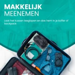 HMerch™ Reiskussen Voor Auto En Vliegtuig - Opblaasbaar - Zwart - Neck Travel Pillow - Nekkussen - Hoofdkussen Voor Nekklachten – Reisaccessoires -Voyago Winkel 1200x1200 4644