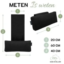 Blezliving® Nekkussen Staopstoel - Sta Op Stoel - Neksteunkussen Waterafstotend - Kussen Relaxstoel - PTMD Binnenkussen - Bureaustoel Kussen - Hoofdkussen Contragewicht - Nekrol - Fauteuil - Auto - Flair Zwart -Voyago Winkel 1200x1200 4672