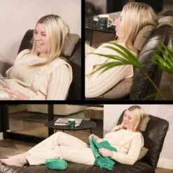 Blezliving® Nekkussen Staopstoel - Sta Op Stoel - Neksteunkussen Waterafstotend - Kussen Relaxstoel - PTMD Binnenkussen - Bureaustoel Kussen - Hoofdkussen Contragewicht - Nekrol - Fauteuil - Auto - Flair Zwart -Voyago Winkel 1200x1200 4676