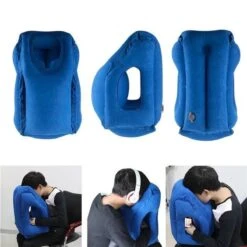 Framehack Zacht Opblaasbaar Reiskussen - Travel Pillow - Nekkussen - Inclusief 3D Slaapmasker, Oordopjes En Handig Opbergzakje - Blauw -Voyago Winkel 1200x1200 4681