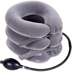 Anti Nekpijn Opblaasbaar Kussen | Nekkussen | Reiskussen | Verlicht Nek En Schouderpijn | Blauw - Neksteun | Nek Stretcher | Zacht Fleece | Cervicaal Nektractie Kussen | Nek Brace | Luxe | Ergonomisch | Opblaasbaar | Fluweel -Voyago Winkel 1200x1200 4703