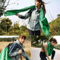 TravelGuru Microvezel Reishanddoek Set Van 2x Large (85 * 150cm) - Sneldrogende, Lichtgewicht Handdoek Ideaal Voor Sporten, Reizen, Outdoor & Strand - Microfiber Travel Towel - Reishanddoeken XL - Groen -Voyago Winkel 1200x1200 4707