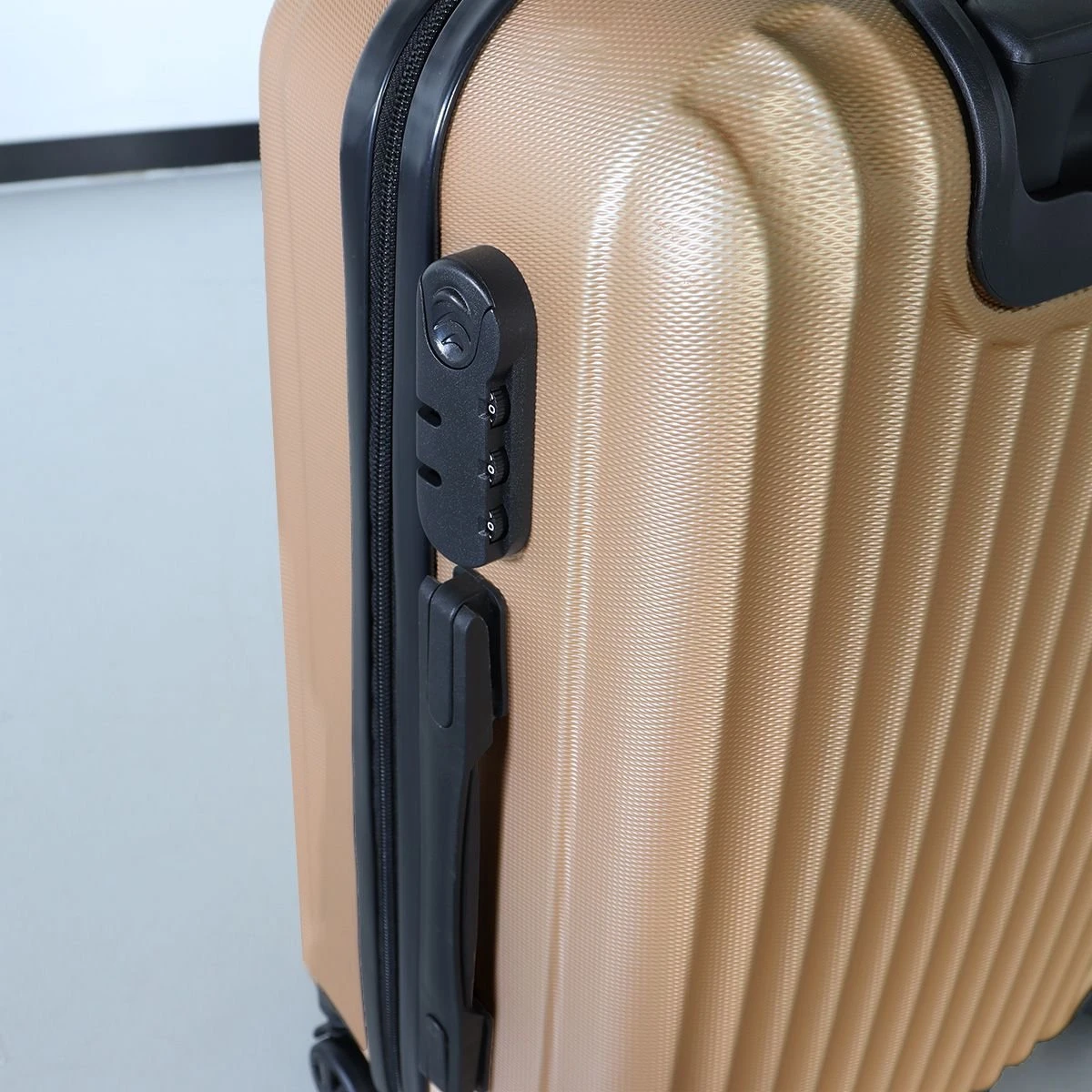 Handbagage Koffer 55cm Goud 4 Wielen Trolley Met Pin 5 Handbagage Koffer 55cm Goud 4 Wielen Trolley Met Pin - Afbeelding 3