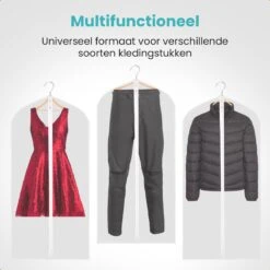 Merkloos 5x Duurzame Transparante Kledinghoes Met Rits- Doorzichtige Kledinghoes - Doorkijk - 60x110CM -Voyago Winkel 1200x1200 4799