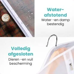 Merkloos 5x Duurzame Transparante Kledinghoes Met Rits- Doorzichtige Kledinghoes - Doorkijk - 60x110CM -Voyago Winkel 1200x1200 4801