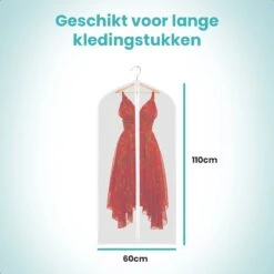 Merkloos 5x Duurzame Transparante Kledinghoes Met Rits- Doorzichtige Kledinghoes - Doorkijk - 60x110CM -Voyago Winkel 1200x1200 4804