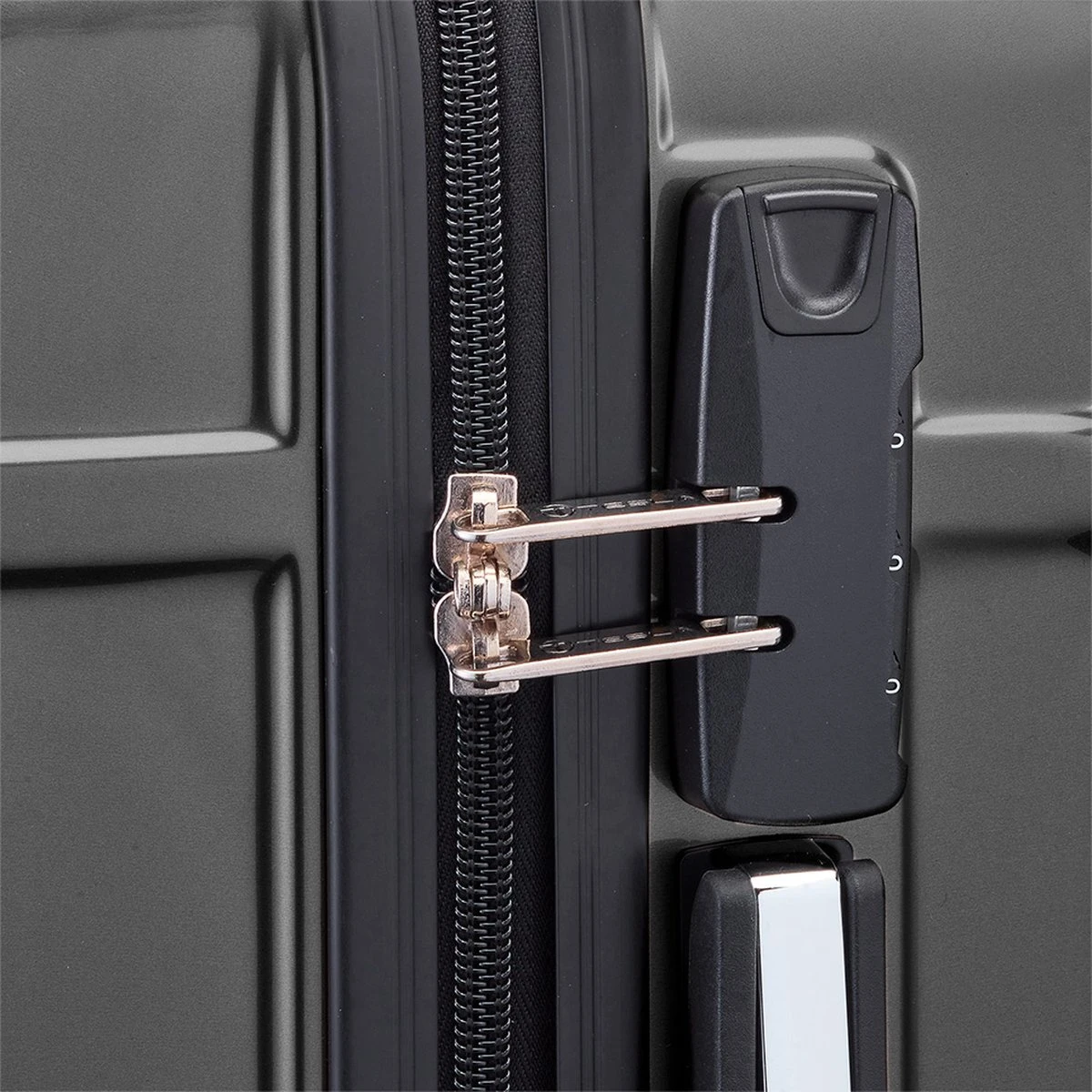 Tesla PC - Handbagage Koffer - 55x35x20 Cm - 4 Wielen - Grijs 8 Tesla PC - Handbagage Koffer - 55x35x20 Cm - 4 Wielen - Grijs - Afbeelding 6