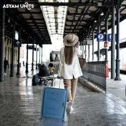 Asyam Units- Handbagage- Invouwbaar- Koffer- Koffer 38L- Spinner Wielen- TSA Slot- Lichtgewicht- Blauw -Voyago Winkel 1200x1200 633