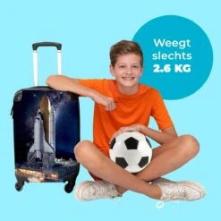 NoBoringSuitcases.com® Koffer - Ruimte - Spaceshuttle - Raket - Jongens - Past Binnen 55x40x20 Cm En 55x35x25 Cm - Handbagage - Trolley - Fotokoffer - Cabin Size - Print -Voyago Winkel 1200x1200 732