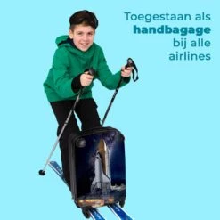 NoBoringSuitcases.com® Koffer - Ruimte - Spaceshuttle - Raket - Jongens - Past Binnen 55x40x20 Cm En 55x35x25 Cm - Handbagage - Trolley - Fotokoffer - Cabin Size - Print -Voyago Winkel 1200x1200 735