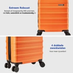 CabinMax Handbagage Koffer - Trolley 30L - Harde Reiskoffer - 45x36x20cm - Lichtgewicht - Groot Capaciteit - Oranje -Voyago Winkel 1200x1200 858