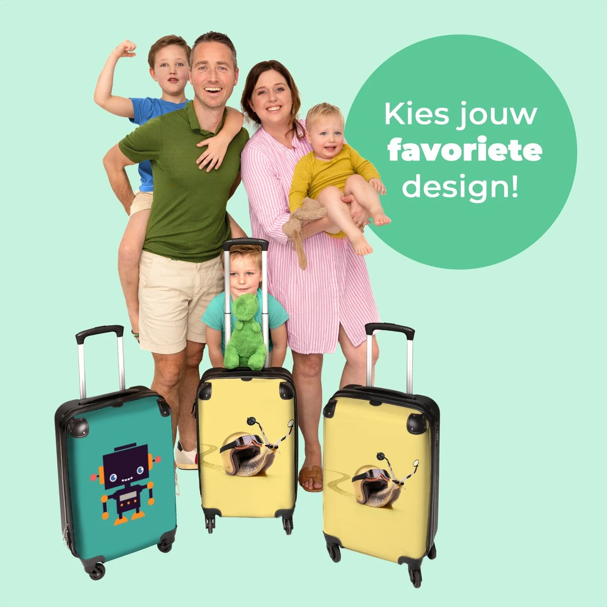 NoBoringSuitcases.com® Koffer - Slak - Helm - Racen - Kinderen - Past Binnen 55x40x20 Cm En 55x35x25 Cm - Handbagage - Trolley - Fotokoffer - Cabin Size - Print 10 NoBoringSuitcases.com® Koffer - Slak - Helm - Racen - Kinderen - Past Binnen 55x40x20 Cm En 55x35x25 Cm - Handbagage - Trolley - Fotokoffer - Cabin Size - Print - Afbeelding 8