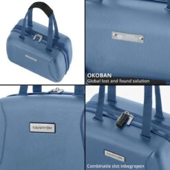 CarryOn Skyhopper Handbagage En Beautycase - 55cm TSA Trolley En Make-up Koffer - Blauw -Voyago Winkel 1200x1200 936