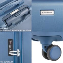 CarryOn Skyhopper Handbagage En Beautycase - 55cm TSA Trolley En Make-up Koffer - Blauw -Voyago Winkel 1200x1200 937
