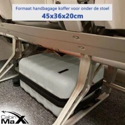 CabinMax Handbagage Koffer - Trolley 30L - Harde Reiskoffer - 45x36x20cm - Lichtgewicht - Groot Capaciteit - Wit -Voyago Winkel 1200x1200 945