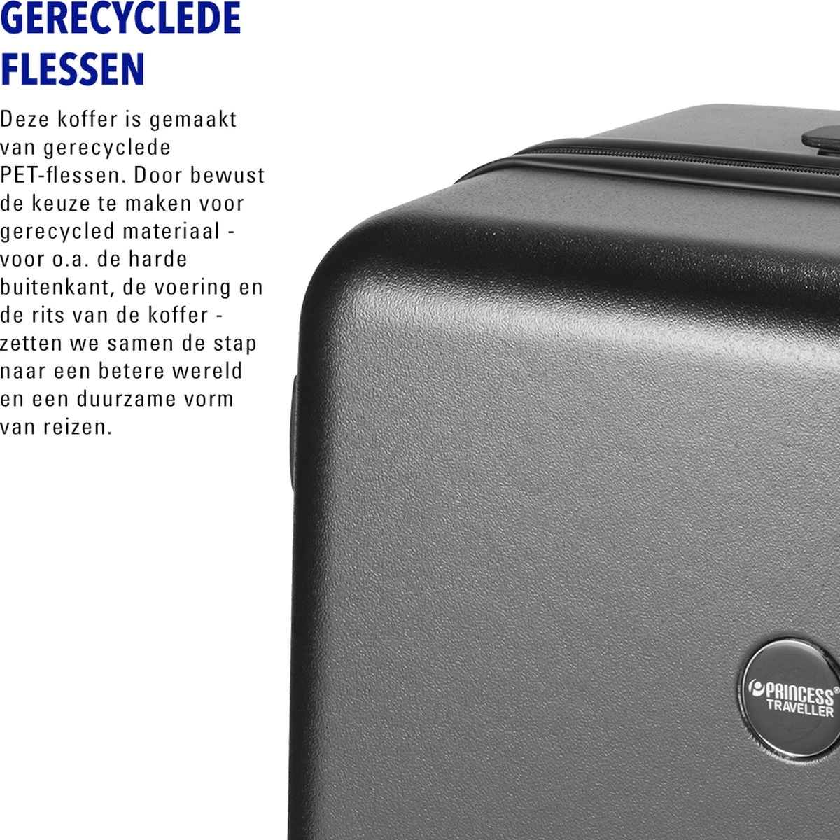 Princess Traveller Harlem - Handbaggage Koffer - Zwart - S - 55cm 10 Princess Traveller Harlem - Handbaggage Koffer - Zwart - S - 55cm - Afbeelding 8