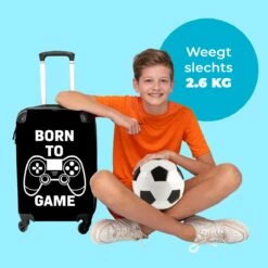NoBoringSuitcases.com® Koffer - Quote - Gaming - Controller - Boys - Past Binnen 55x40x20 Cm En 55x35x25 Cm - Handbagage - Trolley - Fotokoffer - Cabin Size - Print -Voyago Winkel 1200x1200 975
