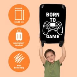 NoBoringSuitcases.com® Koffer - Quote - Gaming - Controller - Boys - Past Binnen 55x40x20 Cm En 55x35x25 Cm - Handbagage - Trolley - Fotokoffer - Cabin Size - Print -Voyago Winkel 1200x1200 976