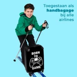 NoBoringSuitcases.com® Koffer - Quote - Gaming - Controller - Boys - Past Binnen 55x40x20 Cm En 55x35x25 Cm - Handbagage - Trolley - Fotokoffer - Cabin Size - Print -Voyago Winkel 1200x1200 978