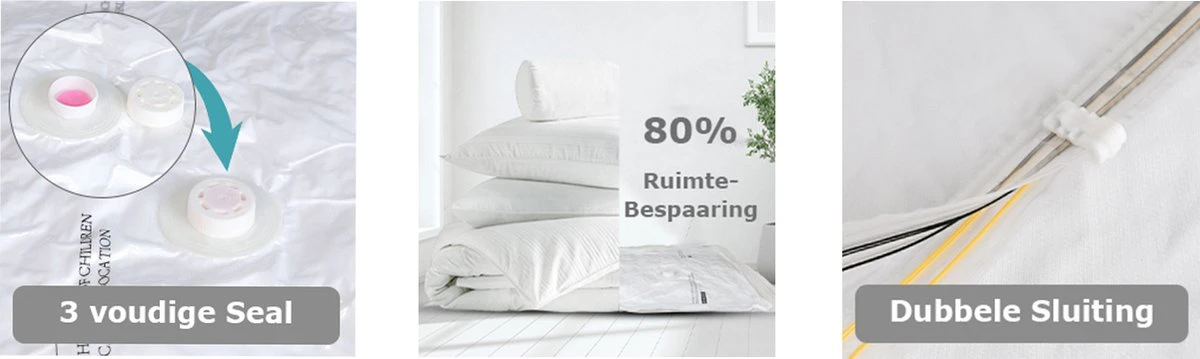 Meisterhome Vacuümzakken 5 Stuks - 80 X 100 Cm – Opbergzakken Voor Kleding, Dekbedden En Kussens – Vacuüm Zakken 9 Meisterhome Vacuümzakken 5 Stuks - 80 X 100 Cm – Opbergzakken Voor Kleding, Dekbedden En Kussens – Vacuüm Zakken - Afbeelding 7