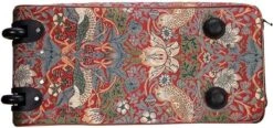 Signare - Weekendtas Met Wielen - Gobelin - Strawberry Thief Red - William Morris -Voyago Winkel 1200x562 1