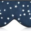 Navaris Oogmasker Van 100% Zijde – Superzacht Slaapmasker Van Natuurlijk Zijde - Met Verstelbaar Bandje - Blauw Met Sterren -Voyago Winkel 1200x576