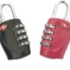 TSA Kofferslot 4 Cijfers - Reisslot - Reis Cijferslot - Cijferhangslot - Hangslot - Bagageslotjes - Slot Voor Bagage : Zwart & Rood - 4 Stuks