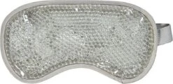 Fashy 1x Gel Oogmaskers/reismaskers Wit 22 X 12 Cm - Slaapmaskers Met Gel Bolletjes - Koud En Warm Te Gebruiken