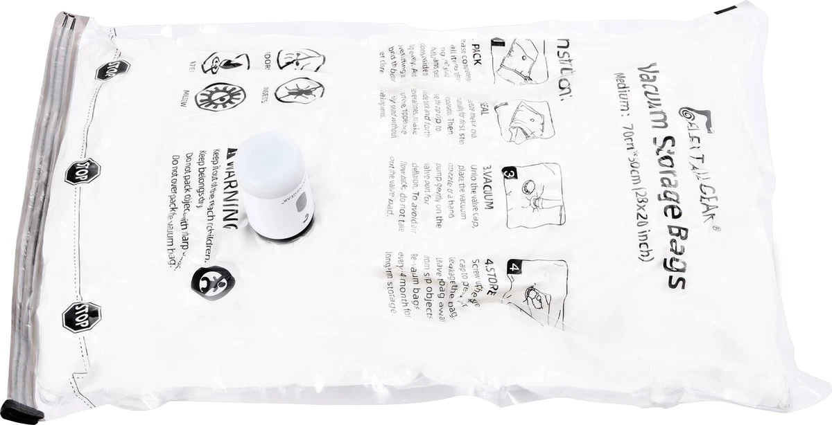 Flextail Gear Vacuüm Opbergzakken Voor Kleding - 80x60 Cm - 4 Stuks 6 Flextail Gear Vacuüm Opbergzakken Voor Kleding - 80x60 Cm - 4 Stuks - Afbeelding 4