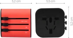 Kwmobile Wereldstekker Universeel - Reisstekker Geschikt Voor De Hele Wereld - Europa, Verenigde Staten, Afrika, Australië En Azië - Rood 11 Kwmobile Wereldstekker Universeel - Reisstekker Geschikt Voor De Hele Wereld - Europa, Verenigde Staten, Afrika, Australië En Azië - Rood -Voyago Winkel 1200x633 4