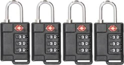 TSA Kofferslot 4x Cijferslot Zwart